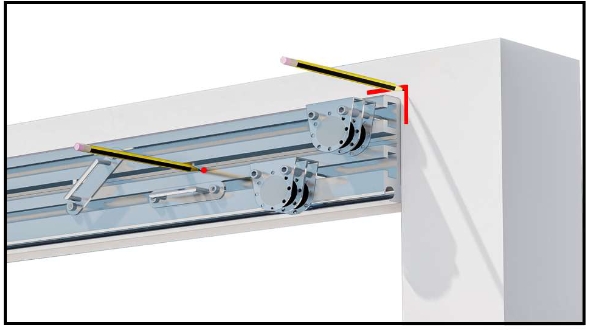 Repérez la position et les points de fixations du profilé à l'aide d'un crayon de chantier.